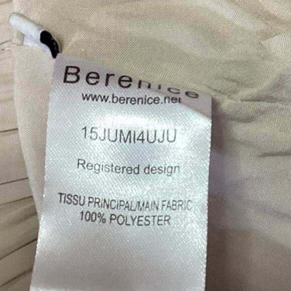 Berenice Cream White Elastic Waist Pleated Layered Tiered A-Line Mini Skirt 36 - Picture 5 of 5